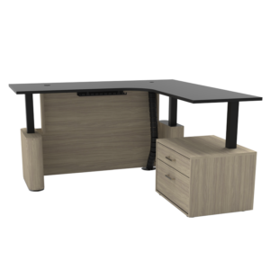 ASC-6303 Ascende L-Shape Executive Desk 72x72 (3-Leg, Credenza)