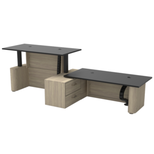 ASC-6304 Ascende Dual Desk 60x30 (Side-by-Side, Shared Credenza)